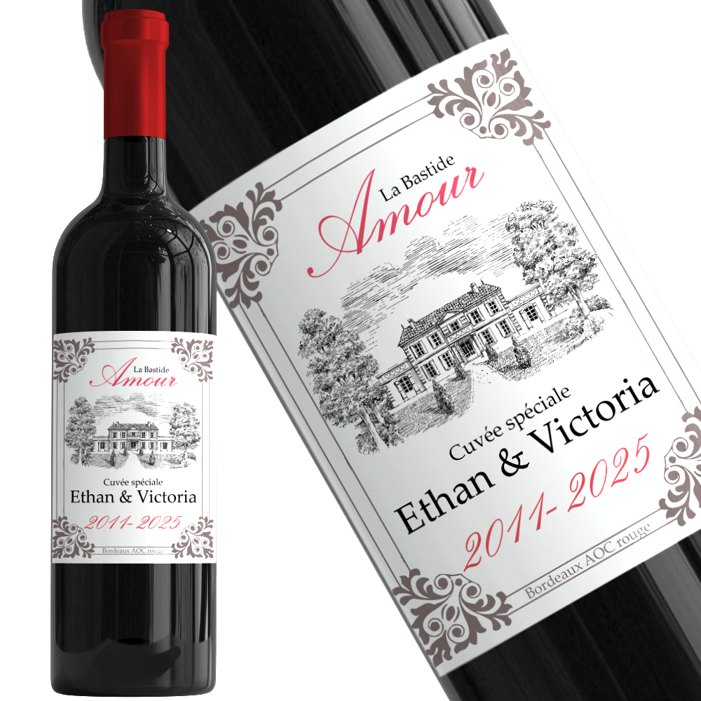 Vin etikett med namn Vin etikett med namn