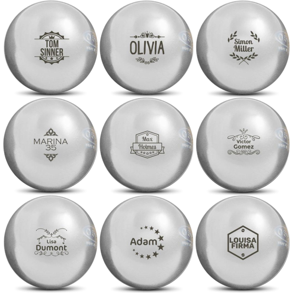 3 set om 3 personliga obut pétanque boules 3 set om 3 personliga obut pétanque boules
