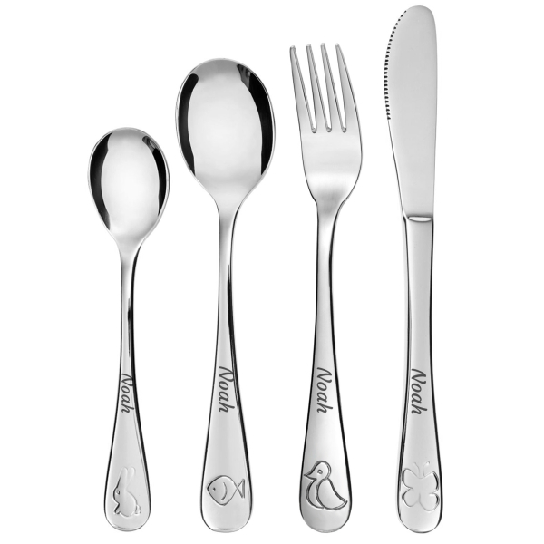 Personliga barnbestick med djurmotiv Personliga barnbestick med djurmotiv