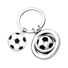 Graverad nyckelring i fotbollsform Graverad nyckelring i fotbollsform