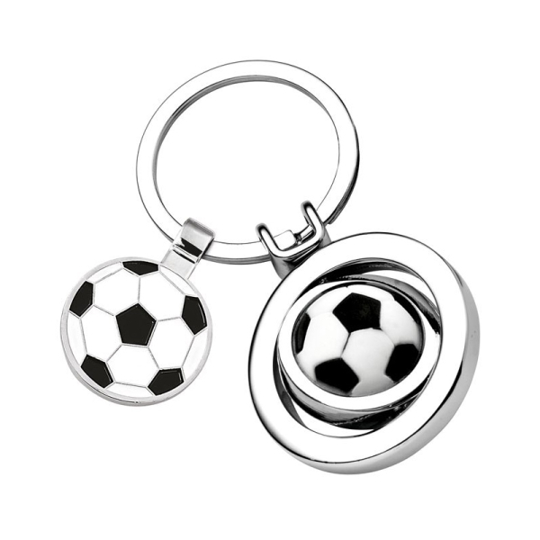 Graverad nyckelring i fotbollsform Graverad nyckelring i fotbollsform