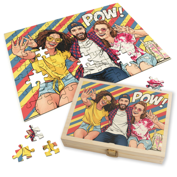 Fotopussel Pop Art Comics Roy Lichtenstein-stil Fotopussel Pop Art Comics Roy Lichtenstein-stil