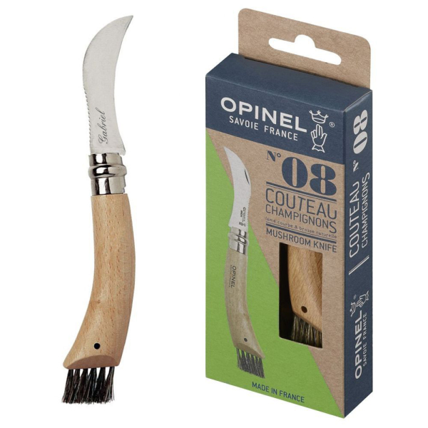 Graverad Opinel nr 8-svampkniv Graverad Opinel nr 8-svampkniv