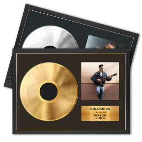 Inramad personlig affisch med guld- eller platinaskiva och foto Inramad personlig affisch med guld- eller platinaskiva och foto