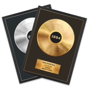 Inramad personlig affisch med guld- eller platinaskiva Inramad personlig affisch med guld- eller platinaskiva