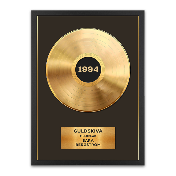 Inramad personlig affisch med guld- eller platinaskiva Inramad personlig affisch med guld- eller platinaskiva