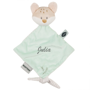 Mini snuttefilt Flo räven, broderad Mini snuttefilt Flo räven, broderad