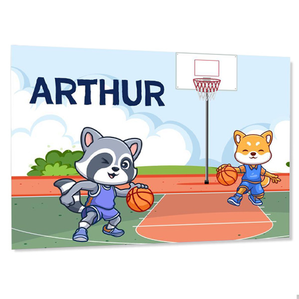 Personlig dörrskylt barn – Basket Personlig dörrskylt barn – Basket