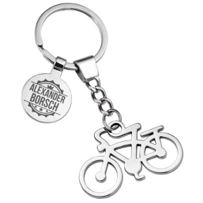Personlig nyckelring med cykel Personlig nyckelring med cykel