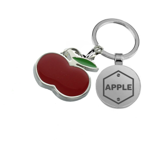 Personlig nyckelring med röd äpple Personlig nyckelring med röd äpple