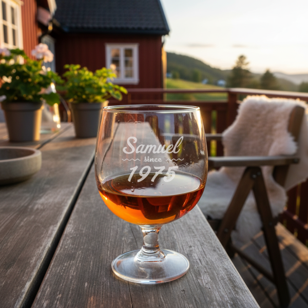 Personligt likörglas födelsedag Personligt likörglas födelsedag