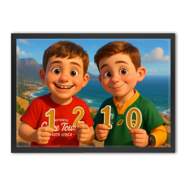 Fotomontage för ett porträtt i stil med en 3D-animerad film Fotomontage för ett porträtt i stil med en 3D-animerad film