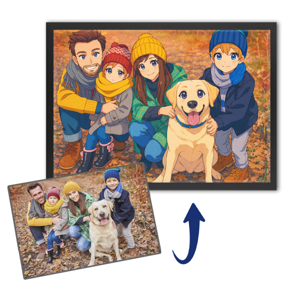 Porträtt i manga-stil baserat på ett foto Porträtt i manga-stil baserat på ett foto