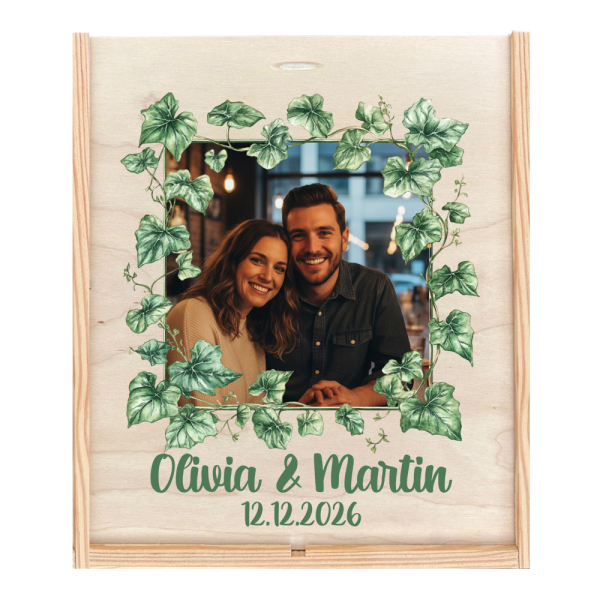 Presentbox med 2 personliga vinglas med foto Presentbox med 2 personliga vinglas med foto