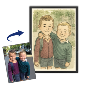 Karikatyr i New York-seriestil från ett foto Karikatyr i New York-seriestil från ett foto