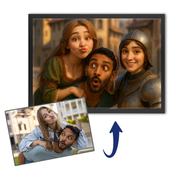 Porträtt i cartoon-stil + historisk person baserat på ett foto Porträtt i cartoon-stil + historisk person baserat på ett foto