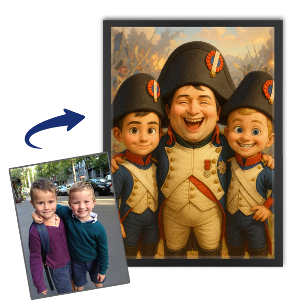 Porträtt i cartoon-stil + historisk person baserat på ett foto Porträtt i cartoon-stil + historisk person baserat på ett foto