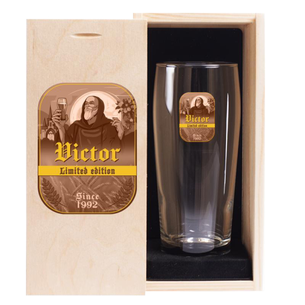 Trappist-tryckt ölglas Trappist-tryckt ölglas
