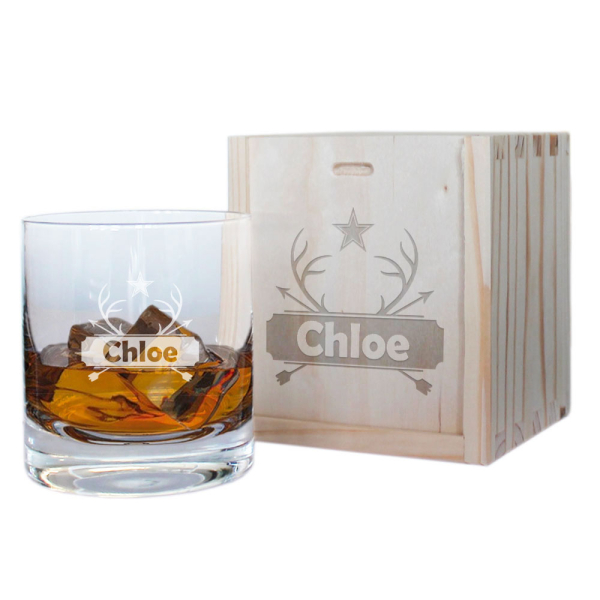 Whiskyglas graverat med namn Whiskyglas graverat med namn