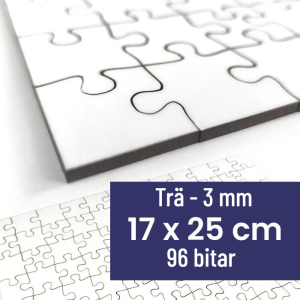 Litet tr&auml;pussel | 17x25 cm | 96 bitar
