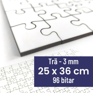 Stor tr&auml;pussel | 25x36 cm | 96 bitar