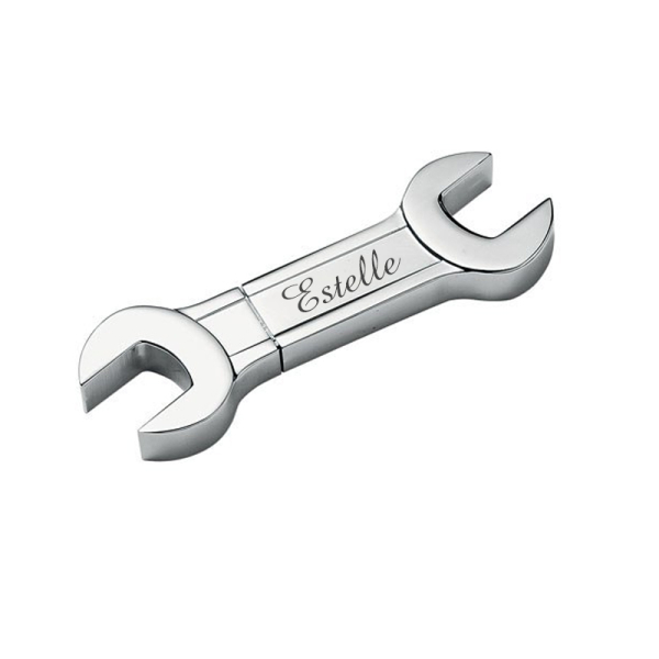 8 GB graverad USB-sticka i skiftnyckelform