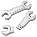 8 GB graverad USB-sticka i skiftnyckelform