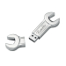 8 GB graverad USB-sticka i skiftnyckelform