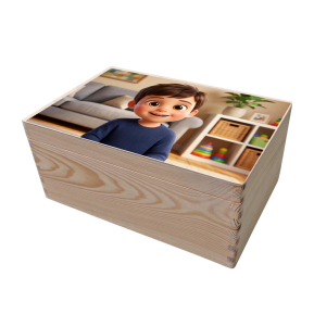 F�rvaringsl�da med portr�tt i 3D-animerad filmstil