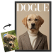 DOGUE-tidningsförsida baserad på ett foto DOGUE-tidningsförsida baserad på ett foto