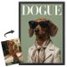 DOGUE-tidningsförsida baserad på ett foto DOGUE-tidningsförsida baserad på ett foto