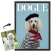 DOGUE-tidningsförsida baserad på ett foto DOGUE-tidningsförsida baserad på ett foto