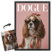 DOGUE-tidningsförsida baserad på ett foto DOGUE-tidningsförsida baserad på ett foto