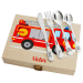 Presentset brandbil med personaliserad bestick Presentset brandbil med personaliserad bestick