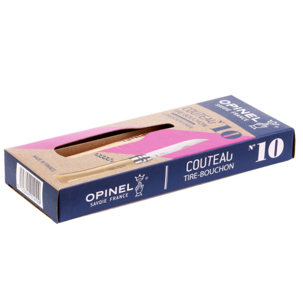 Graverad Opinel nr 10-korkskruvkniv