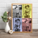 Inramad Pop Art-poster med 4 foton Inramad Pop Art-poster med 4 foton