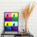 Inramad Pop Art-poster med 4 foton Inramad Pop Art-poster med 4 foton