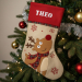 Julstrumpa i linnelook med skotsk kant Julstrumpa i linnelook med skotsk kant