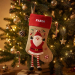 Julstrumpa med julmotiv, broderat namn Julstrumpa med julmotiv, broderat namn