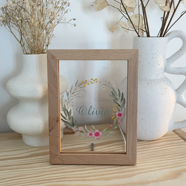 Personlig LED-tavla blomkrona
