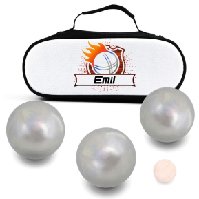 Personlig p�tanquev�ska med emblem