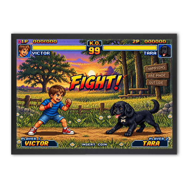 Personligt portr&auml;tt - Retroarkadduell