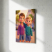 Porträtt i stil med 3d-animerad film baserat på ett foto Porträtt i stil med 3d-animerad film baserat på ett foto
