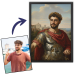 Porträtt man omvandlad till historisk figur Porträtt man omvandlad till historisk figur