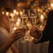 Presentl&aring;da med 2 champagneglas Br&ouml;llop