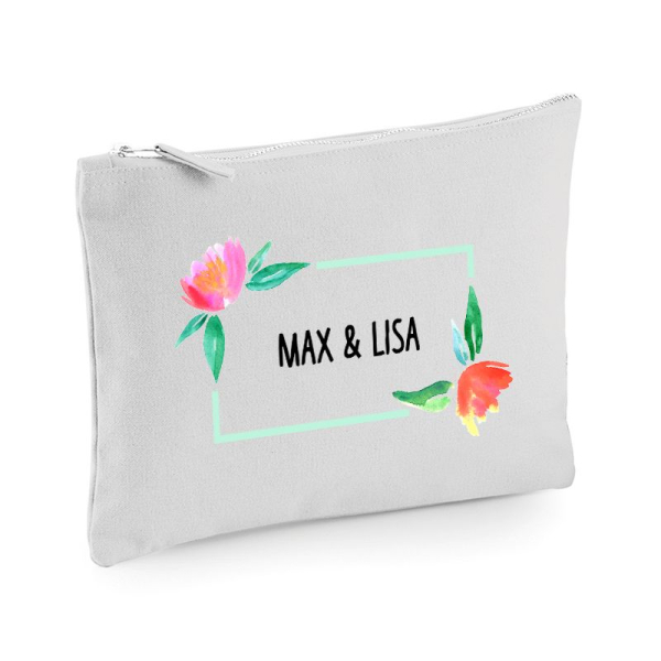 Tryckt p&aring;se med akvarellblommor