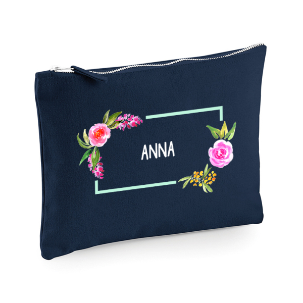 Tryckt p&aring;se med akvarellblommor
