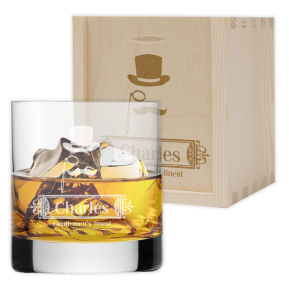 Whiskyglas graverat med namn