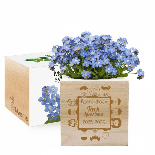 Graverad EcoCube Tack fröken Graverad EcoCube Tack fröken