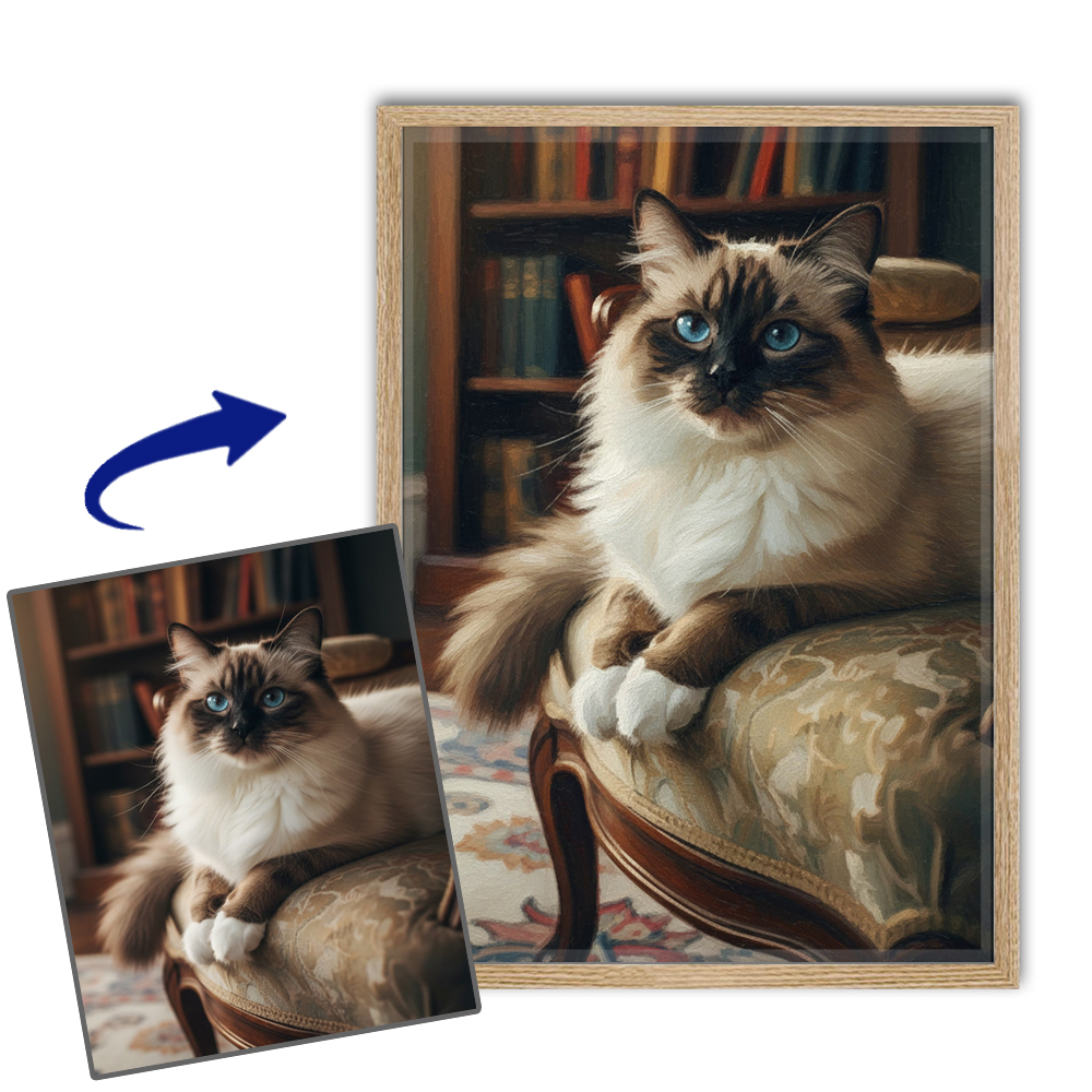 Portr�tt i oljem�lningsstil fr�n ett foto
